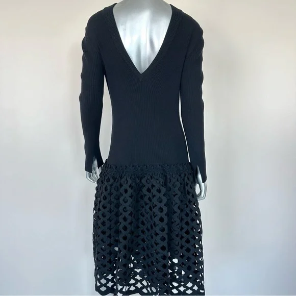 CHANEL black dress Cosmopolite Paneled Knit size 46FR or XL Authentic 5800$